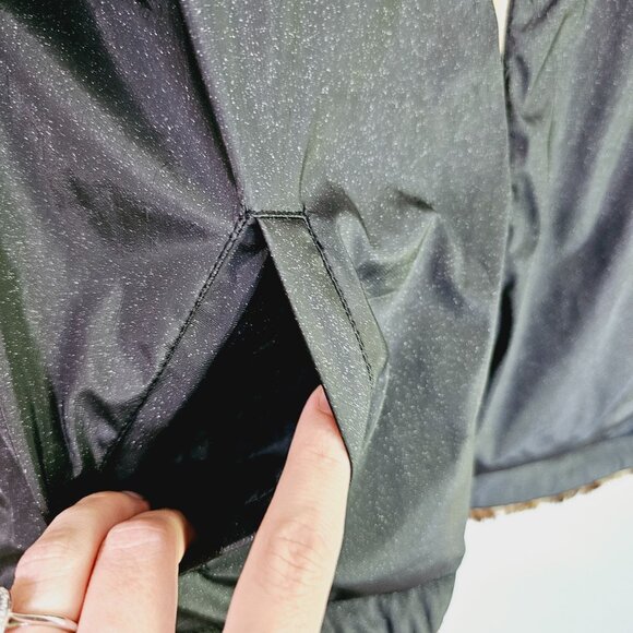 Reversible Faux Fur Leopard Print Jacket With Zip Closure & Pockets Size M《911》J - Picture 6 of 7